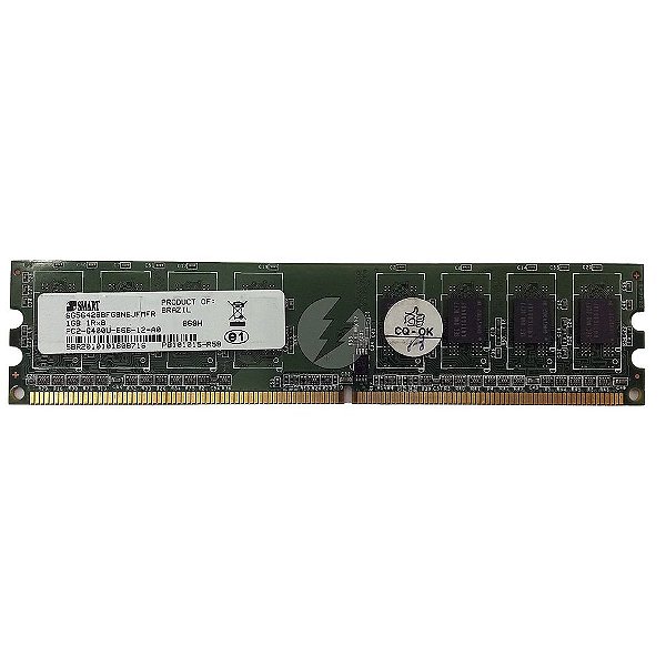 Memória RAM Smart SG564288FG8N6JFMFR 869H: DDR2, 1GB, 1Rx8, 800U, UDIMM