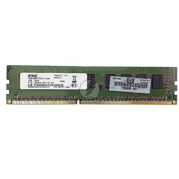 Memória RAM Smart M391B2873EH1-CH9 709H 500208-961: DDR3, 1GB, 1Rx8, 1333E, ECC UDIMM
