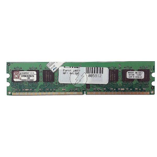 Memória RAM Kingston KVR667D2N5/1G Chip Nanya: DDR2, 1GB, 667, UDIMM