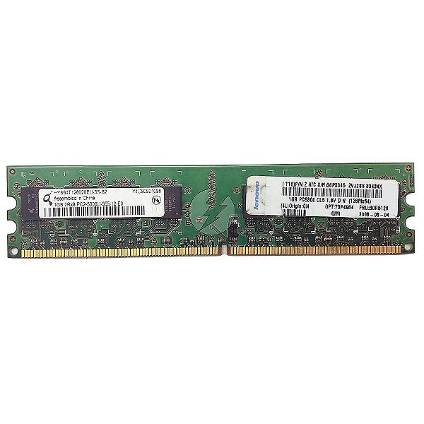 Memória RAM Qimonda HYS64T128020EU-3S-B2 30R5126: DDR2, 1GB, 2Rx8, 667U, UDIMM