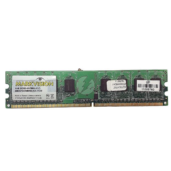Memória RAM MarkVision BMD21024M0667C5-1128: DDR2, 1GB, Rx, 667, UDIMM