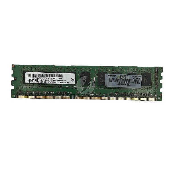 Memória RAM Micron MT9JSF12872AZ-1G4G1ZE 500208-562: DDR3, 1GB, 1Rx8, 1333E, ECC UDIMM