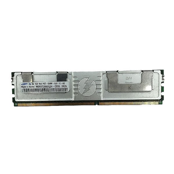 Memória RAM Samsung M395T2863QZ4-CE65: DDR2, 1GB, 1Rx8, 667MHz, 5300F, FBDIMM