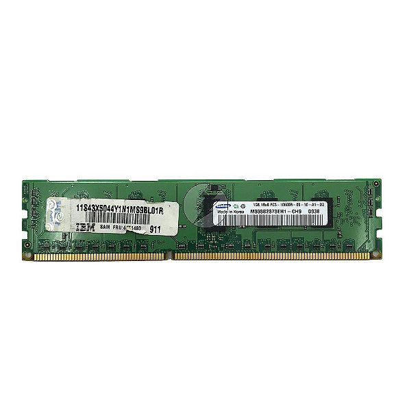Memória RAM Samsung M393B2873EH1-CH9: DDR3, 1GB, 1Rx8, 1333R, RDIMM