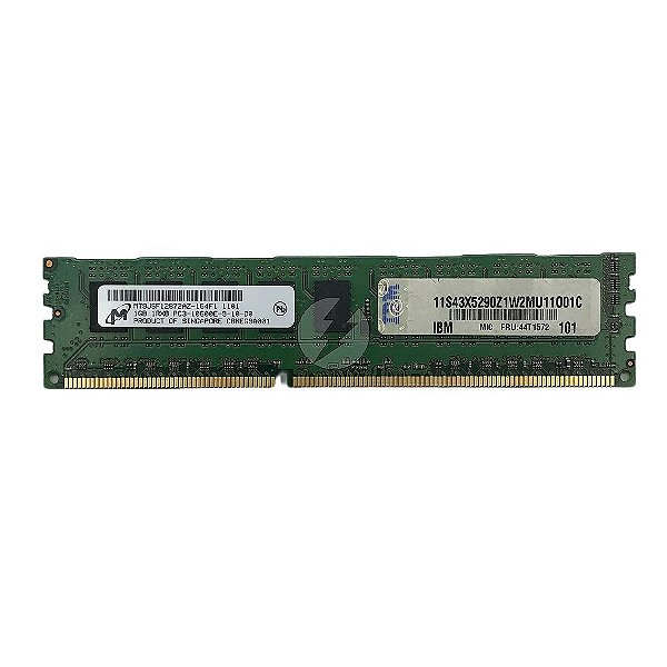 Memória RAM Micron MT9JSF12872AZ-1G4F1 43X5290: DDR3, 1GB, 1Rx8, 1333MHz, 10600E, ECC UDIMM