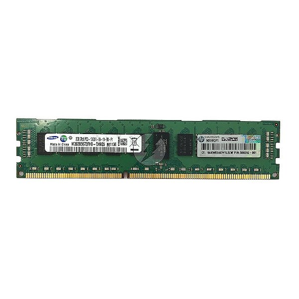 Memória RAM Samsung M393B5673FH0-CH9 N396DP1 500202-061: DDR3, 2GB, 2Rx8, 1333R, RDIMM