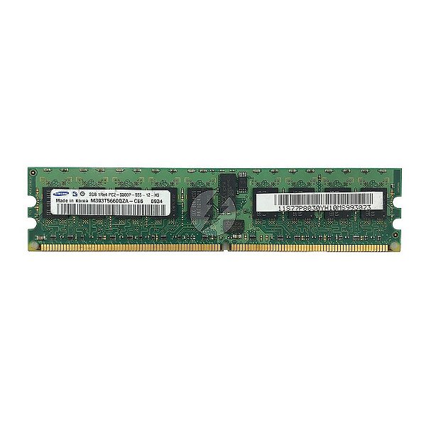 Memória RAM Samsung M393T5660QZA-CE6: DDR2, 2GB, 1Rx4, 667P, RDIMM