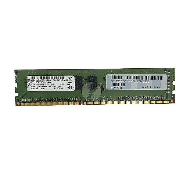 Memória RAM SMART M391B5773DH0-YK0 E23D04G: DDR3L, 2GB, 1Rx8, 1600E, ECC UDIMM
