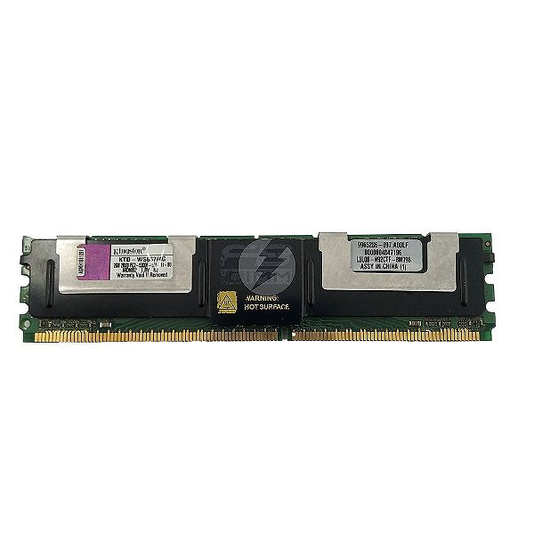 Memória RAM Kingston KTD-WS667/4G: DDR2, 2GB, 2Rx8, 667F, FBDIMM