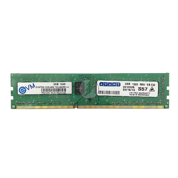 Memória RAM EVM Avant EVMT2G1333U86S: DDR3, 2GB, 1333, UDIMM