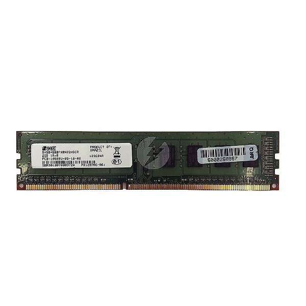 Memória RAM SMART SH564568FH8N0QHSCR U23C04R: DDR3, 2GB, 1Rx8, 1333U, UDIMM