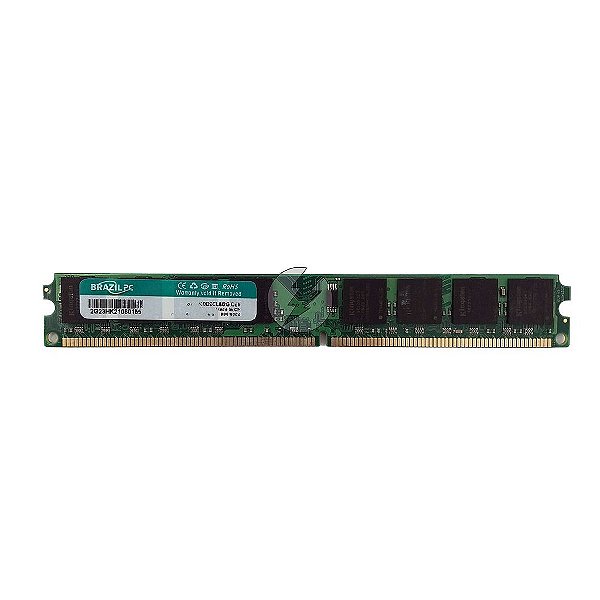 # Memória RAM Brazil PC BPC800D2CL6/2G Chip Kingston: DDR2, 2GB, 800, UDIMM, VLP