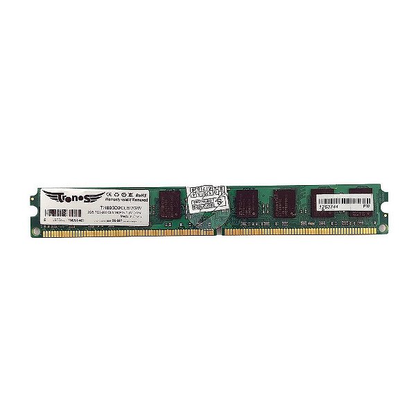 Memória RAM Tronos TN800D2CL6/2GW Chip Hynix: DDR2, 2GB, 800, UDIMM, VLP
