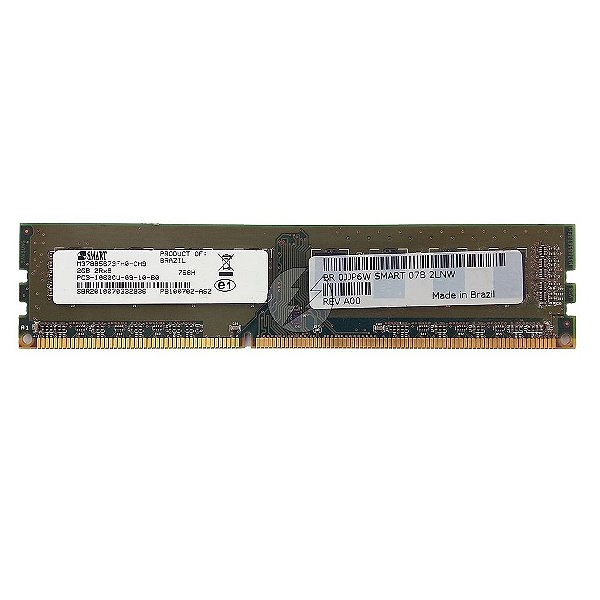 Memória RAM SMART M378B5673FH0-CH9 768H 0JJP6W 497157-B28: DDR3, 2GB, 2Rx8, 1333U, UDIMM