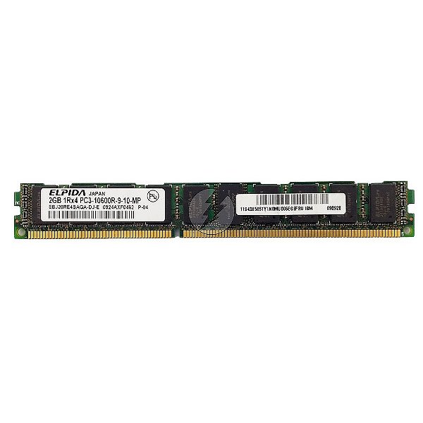 Memória RAM Elpida EBJ20RE4BAGA-DJ-E: DDR3, 2GB, 1Rx4, 1333R, RDIMM, VLP