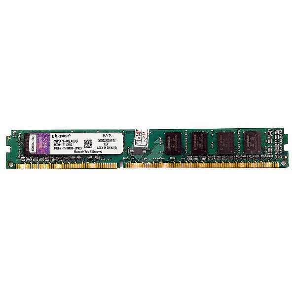 Memória RAM Kingston KVR1333D3N9/2G KVR1333D3N9/2G-SP Chip Kingston: DDR3, 2GB, 2Rx8, 1333, UDIMM, VLP