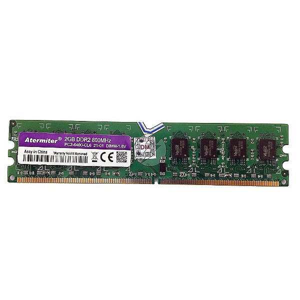 Memória RAM Atermiter Chip VData: DDR2, 2GB, Rx, 800, UDIMM