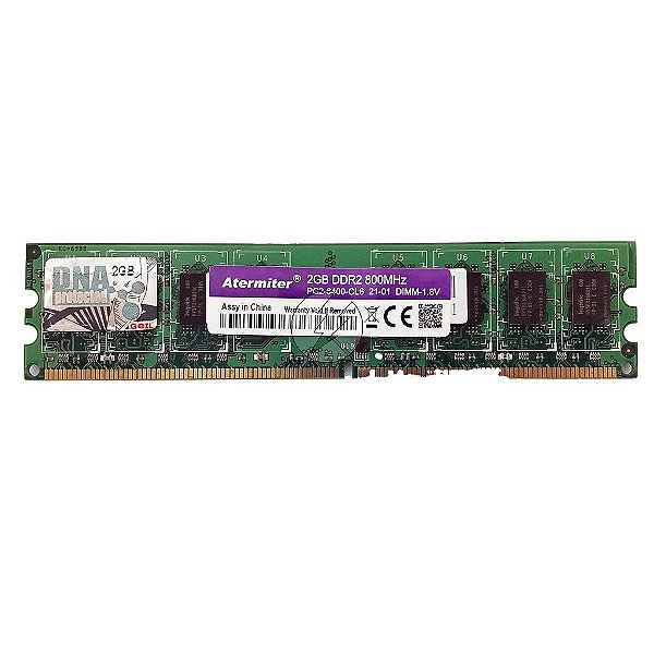 Memória RAM Atermiter Chip hynix: DDR2, 2GB, Rx, 800, UDIMM