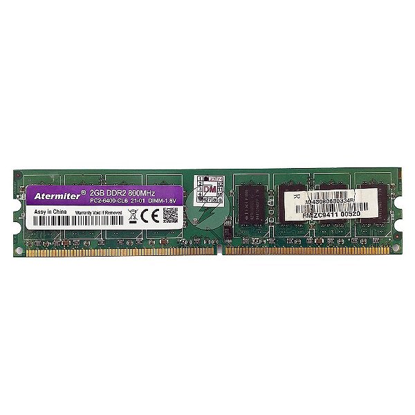 Memória RAM Atermiter Chip Elixir: DDR2, 2GB, Rx, 800, UDIMM