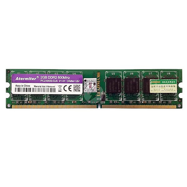 Memória RAM Atermiter Chip Leadmax: DDR2, 2GB, Rx, 800, UDIMM