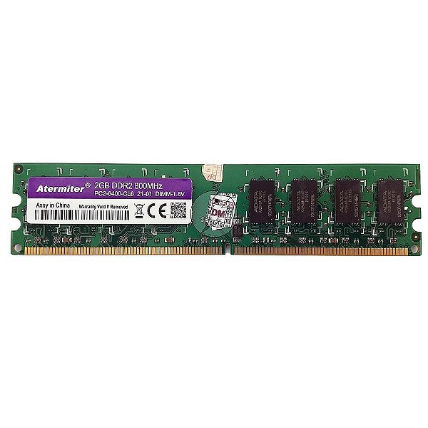 Memória RAM Atermiter Chip ADATA: DDR2, 2GB, Rx, 800, UDIMM
