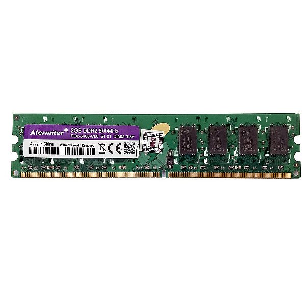 Memória RAM Atermiter Chip Qimonda: DDR2, 2GB, Rx, 800, UDIMM
