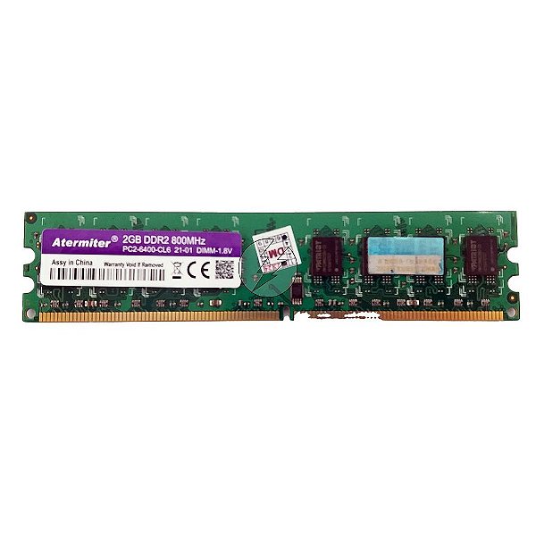 Memória RAM Atermiter Chip Patriot: DDR2, 2GB, Rx, 800, UDIMM