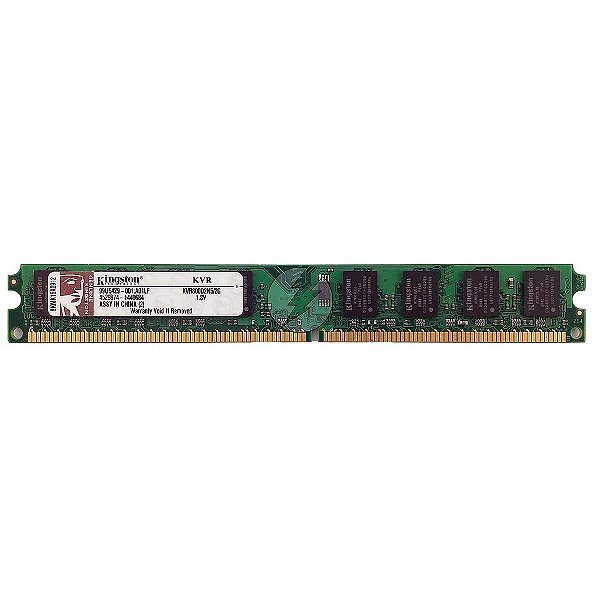 Memória RAM Kingston KVR800D2N5/2G Chip Kingston: DDR2, 2GB, 800, UDIMM, VLP