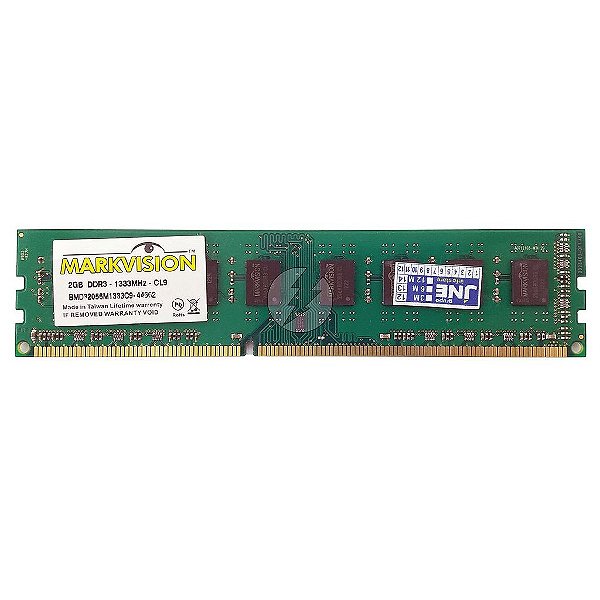 Memória RAM Markvision BMD32056M1333C9-44662 40316: DDR3, 2GB, Rx, 1333, UDIMM