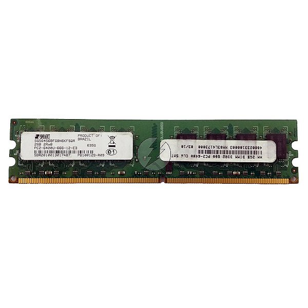 Memória RAM SMART SG564568FG8N6KFSQR 635G: DDR2, 2GB, 2Rx8, 800U, UDIMM