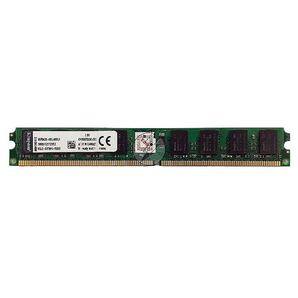 Memória RAM Kingston KVR667D2N5/2G Chip Hynix: DDR2, 2GB, 2Rx8, 667, UDIMM, VLP