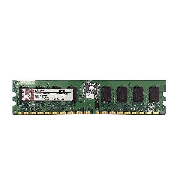 Memória RAM Kingston KVR800D2N6/2G Chip Qimonda: DDR2, 2GB, 2Rx8, 800, UDIMM