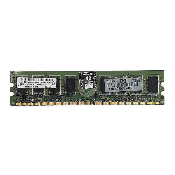 Memória RAM Micro MT16HTF25664AY 404575-850: DDR2, 2GB, 2Rx8, 800U, UDIMM