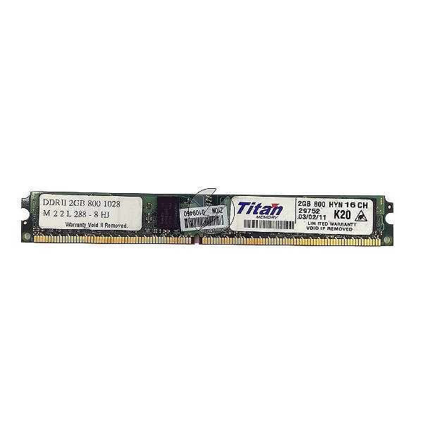 Memória RAM Titan M22L288-8HJ: DDR2, 2GB, Rx, 800, RDIMM, VLP