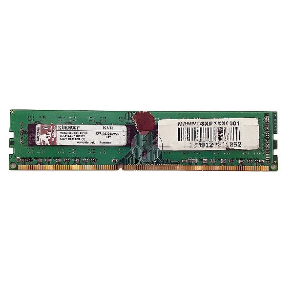 Memória RAM Kingston KVR1333D3N9/2G Chip Elpida: DDR3, 2GB, 2Rx8, 1333, UDIMM