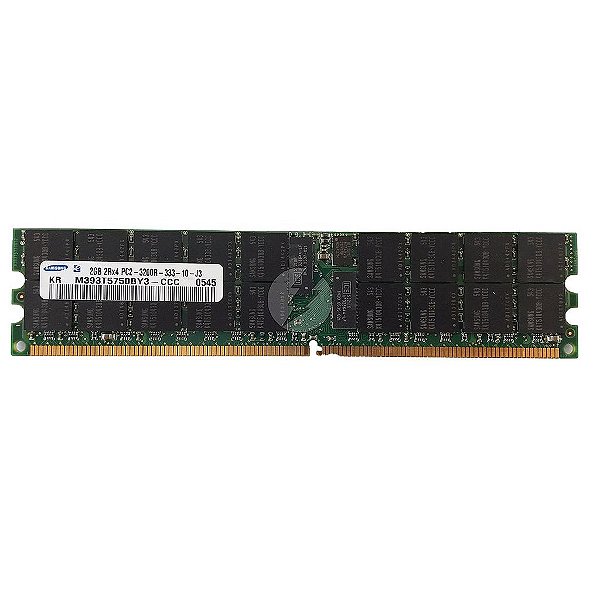 Memória RAM Samsung M393T5750BY3-CCC: DDR2, 2GB, 2Rx4, 333R, RDIMM