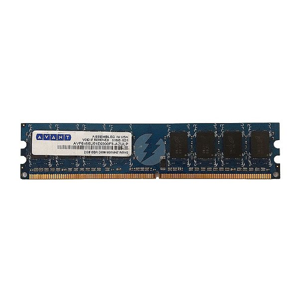 Memória RAM Avant AVF6456U61E6800F9-AZULP: DDR2, 2GB, Rx, 800, UDIMM