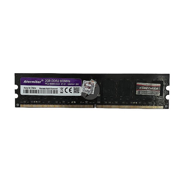 Memória RAM Atermiter Chip KingTiger: DDR2, 2GB, Rx, 800, UDIMM
