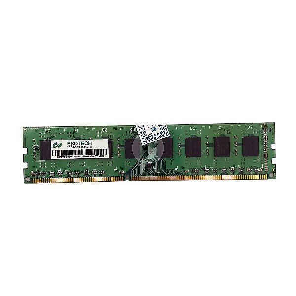 Memória RAM Ekotech Chip MarkVision: DDR3, 2GB, Rx, 1333, UDIMM
