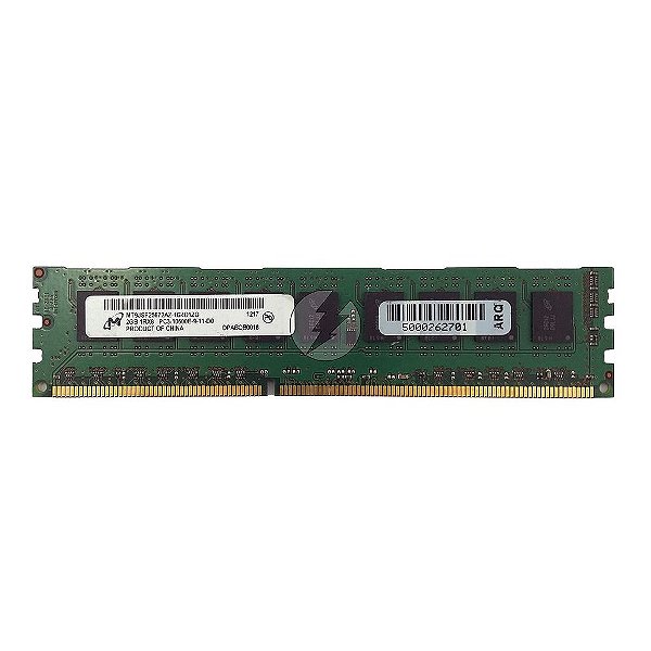 Memória RAM Micron MT9JSF25672AZ-1G4D1ZG: DDR3, 2GB, 1Rx8, 1333E, ECC UDIMM