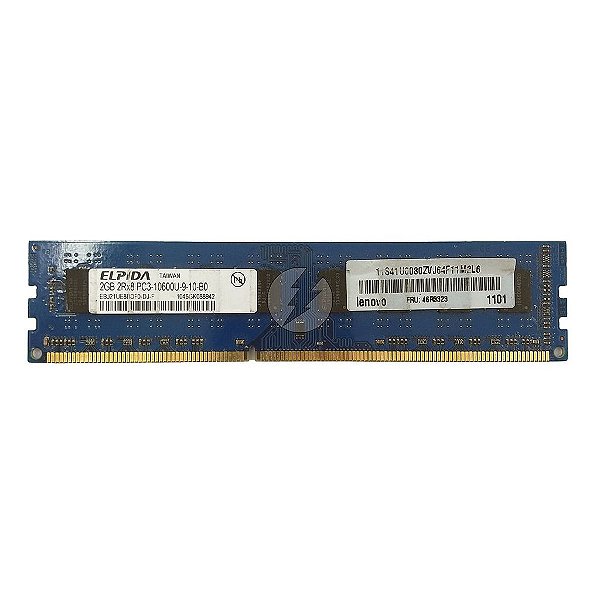 Memória RAM Elpida EBJ21UE8BDF0-DJ-F 46R3323: DDR3, 2GB, 2Rx8, 1333U, UDIMM