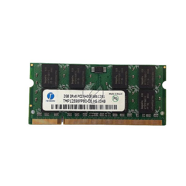 Memória RAM Teikon TMP125S6FP8C-D6: DDR2, 2GB, 2Rx8, 800, SODIMM
