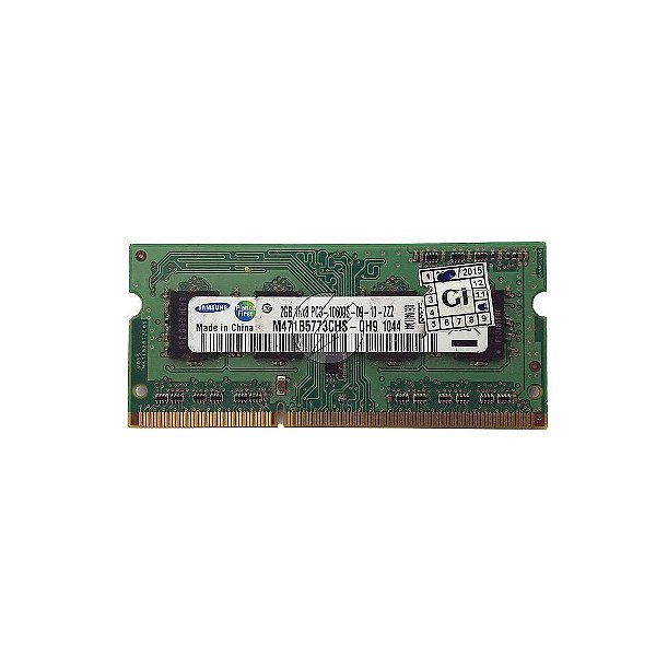 Memória RAM Samsung M471B5773CHS-CH9: DDR3, 2GB, 1Rx8, 1333, SODIMM