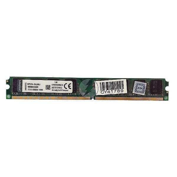 Memória RAM Kingston KVR800D2N6/2G Chip Samsung: DDR2, 2GB, 800, 2Rx8, UDIMM, VLP