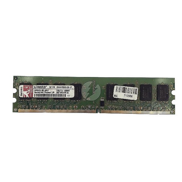 Memória RAM Kingston KVR667D2N5/2G-SP Chip Elpida: DDR2, 2GB, Rx, 667, UDIMM, VLP