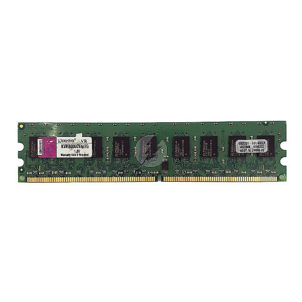 Memória RAM Kingston KVR800D2E6/2G Chip Elpida: DDR2, 2GB, Rx, 800, RDIMM