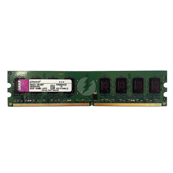 Memória RAM Kingston KVR800D2N6/2G Chip Kingston: DDR2, 2GB, 2Rx8, 800, UDIMM