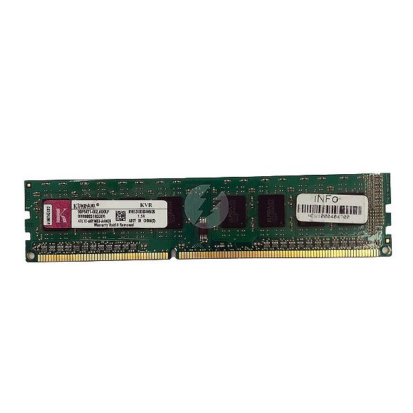 Memória RAM Kingston KVR1333D3S8N9/2G Chip Elpida: DDR3, 2GB, Rx, 1333, UDIMM