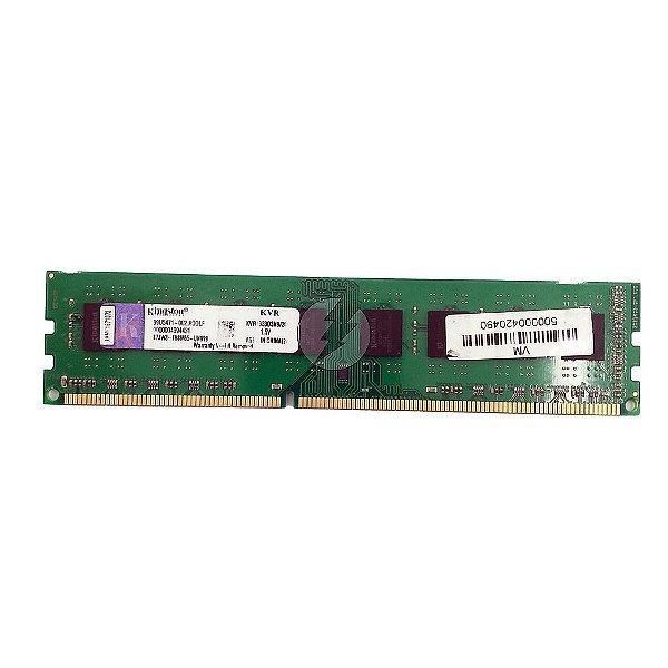 Memória RAM Kingston KVR1333D3N9/2G Chip Kingston: DDR3, 2GB, 2Rx8, 1333, UDIMM