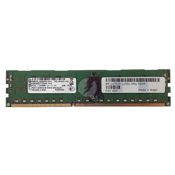 Memória RAM SMART M393B5773DH0-YK0 R23D05G 017RJ0: DDR3L, 2GB, 1Rx8, 1333R, RDIMM